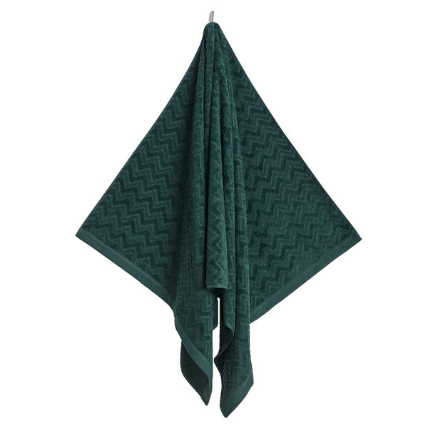 Jacquard Herringbone Handduk 50x70 cm Tartan Green
