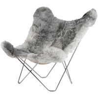 Iceland Mariposa Butterfly Stol Shorn Grey/Chrome
