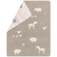 Juwel Babytæppe 70x90 cm Farm Animals Smoke
