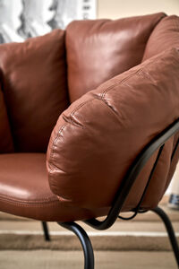 Same Easy Lenestol Brun Skinn / Sort