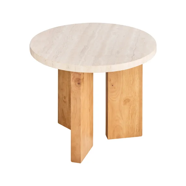 Eden Sidebord 50 cm Eik / Lys Sten
