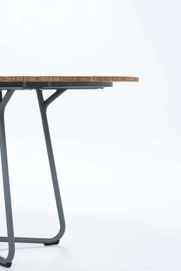 Circle Bord Ø110 cm Bambus/Grå