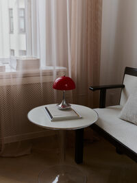Panthella 160 Bordlampe Bærbar V3 Original Opal Red