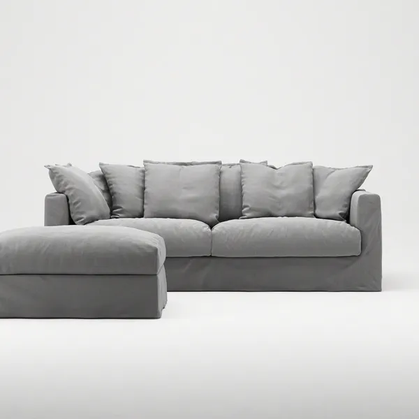 Le Grand Air 3-Personers Sofa Bomuld Lysegrå