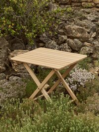 Outdoor Market Folding Table Small Natural