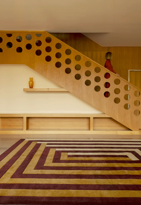 Teklan Labyrinth Villamatto 200x300 cm Hiekanvärinen / Mulberry