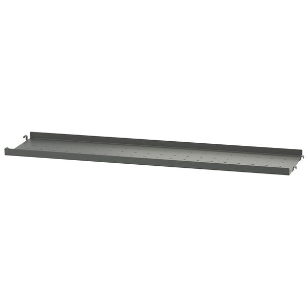 String Shelf With Low Edge Metal Hylde Med Lav Kant Metal 78x20 cm Mørkegrå