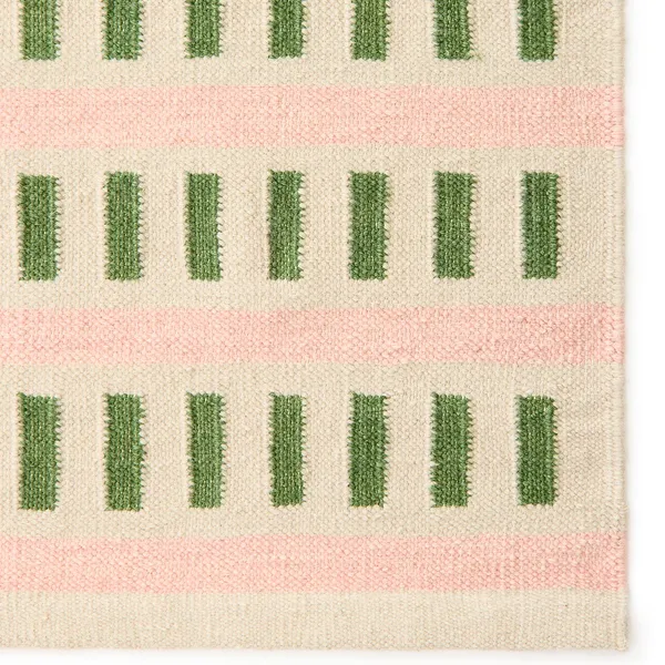 Ladakh Uldgulvtæppe 230x320 cm Cactus Green / Dusty Pink