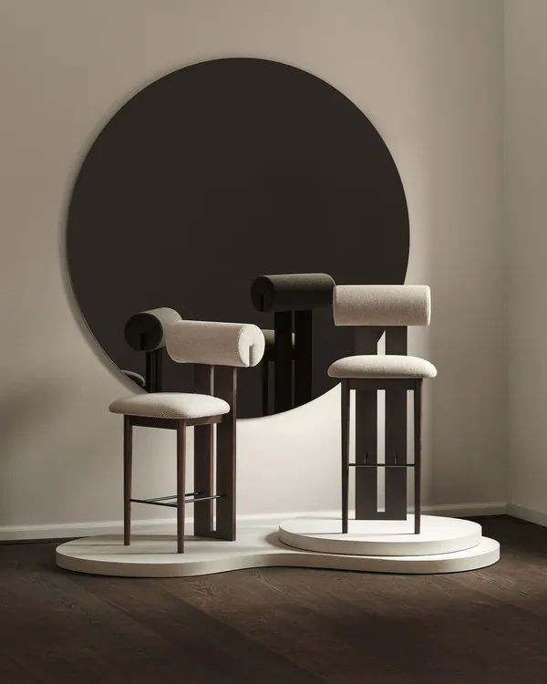 Hippo Bar Stool Dark Smoke
