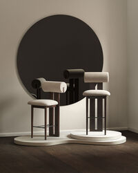Hippo Bar Stool Dark Smoke