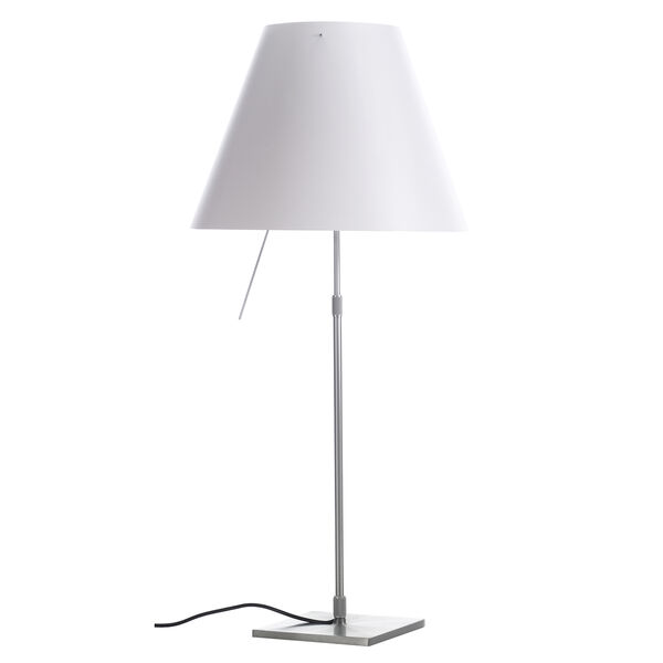 Costanza Bordlampe Aluminium/Hvit
