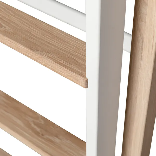 Wood Mini+ Låg Loft Säng Vit/Ek
