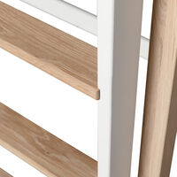 Wood Mini+ Låg Loft Säng Vit/Ek