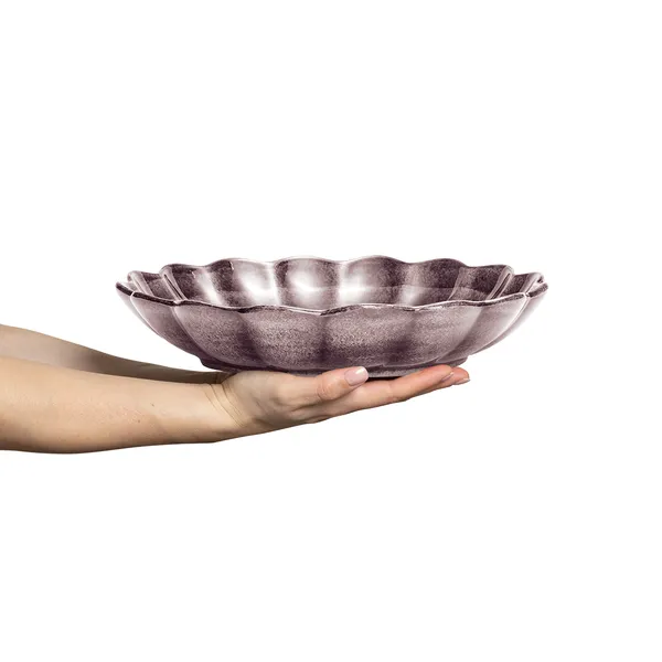 Oyster Skål 31 cm Plommon