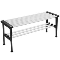 Nostalgi Bænk 100 cm Hvid / Sort