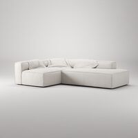 Grand Loungesofa 3-Pers åben ende Højre Steam White