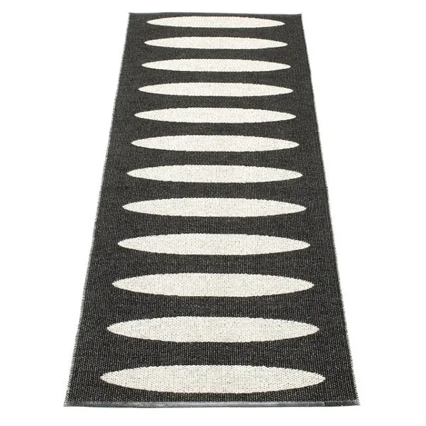 Ella Gulvtæppe 70x300 cm Black/Vanilla