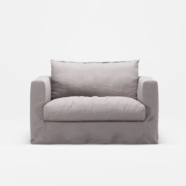 Le Grand Air Nou Love Seat Linne Misty Grey