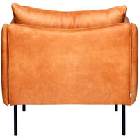 Tiki Lænestol L W:86 cm Sorte Ben / Læder Vintage Cognac