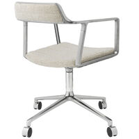 452 Swivel Chair With Wheels Wavy Off-white