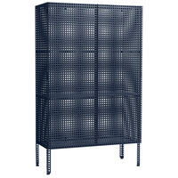 Perforated Skåp Stor Steel Blue