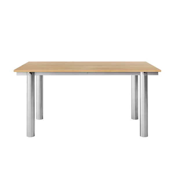 Atura Spisebord 160x90 cm Rustfrit Stål / Naturlig Eg