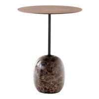 Lato LN8 Bord 40 cm Lackerad Valnöt / Emparador Marble
