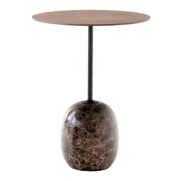 Lato LN8 Bord 40 cm Lackerad Valnöt / Emparador Marble