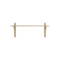 Levi Wall Shelf 90 cm Small Aluminium / Naturlack Oak