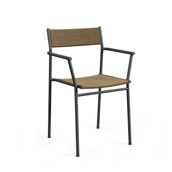 Vev Spisebordsstol Med Armlæn Grey Beige/Natual