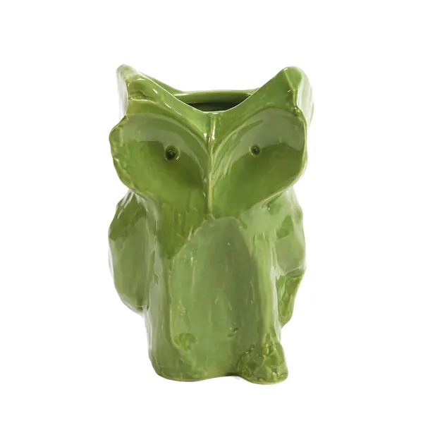 After Midnight Owl vase M Green