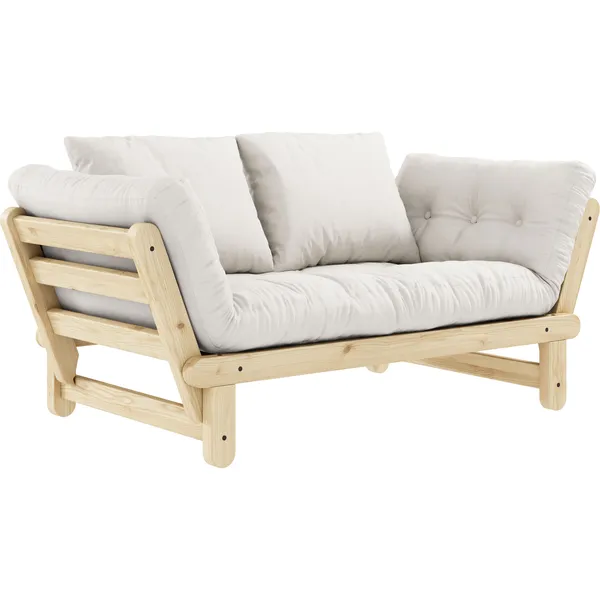 Beat Soffa Med Madrass Lackerad / Natur