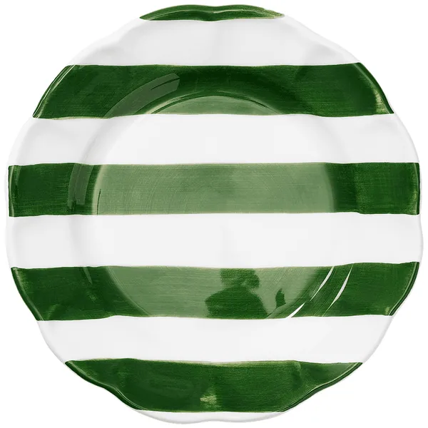 Stripe Sidetallerken 22 cm Grønn
