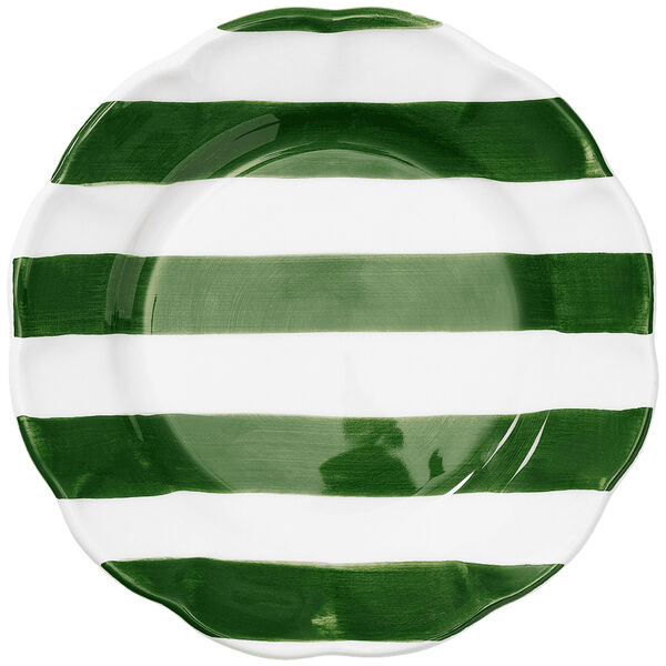 Stripe Sidetallerken 22 cm Grøn