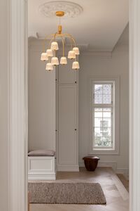 Asteea 9 Lysekrone Satin Brass / Klar