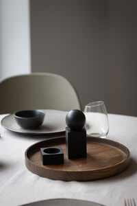 Twist Salt And Pepper Set Black Stained Oak