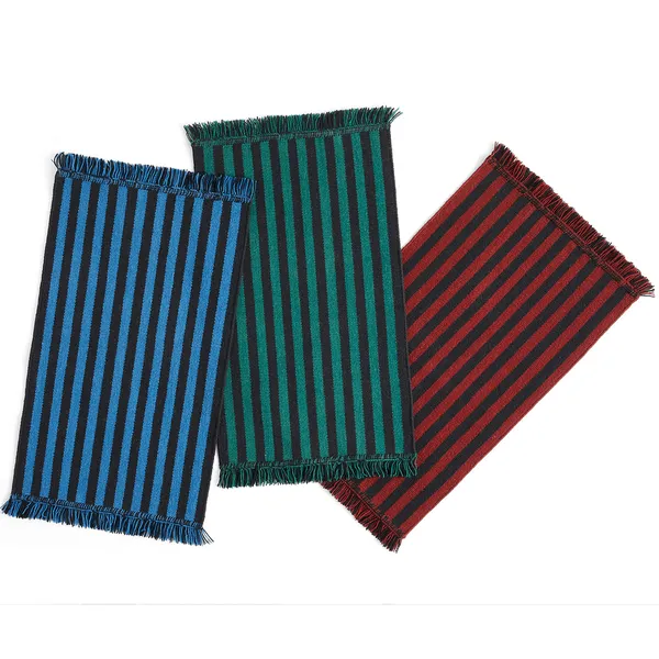 Stripes and Stripes Tæppe 52x95 cm Kirsebærrødt