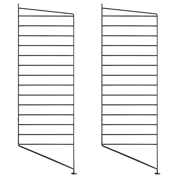 String Gavler Gulv 30x115 cm 2-pk Sort