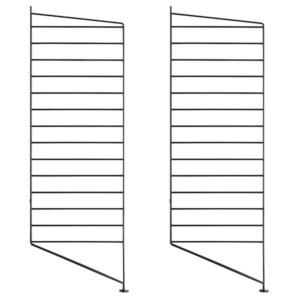 String Gavle Gulv 30x115 cm 2-pak Sorte
