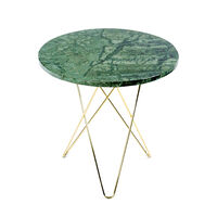 Tall Mini O Sidebord Grøn Marmor/Messing
