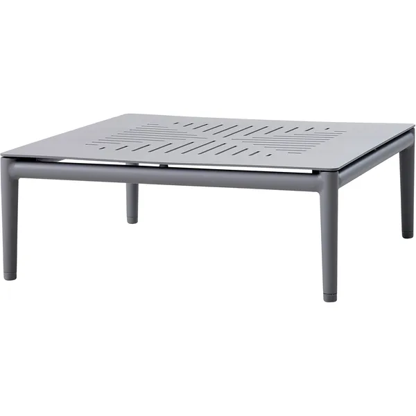 Conic Sofabord 75x75 cm Light Grey Aluminum