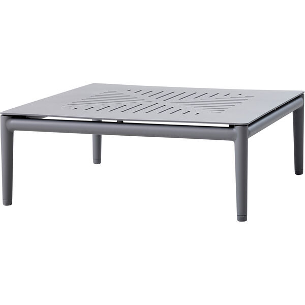 Conic Sofabord 75x75 cm Light Grey Aluminum