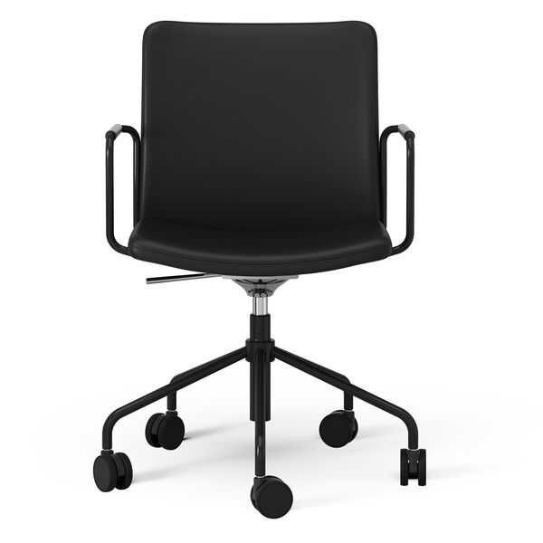 Stella Armstol med Hjul Justerbar Sort / Sort