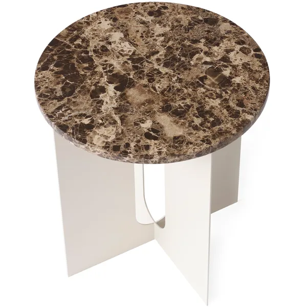 Androgyne Sidebord Ivory / Emperador Marmor