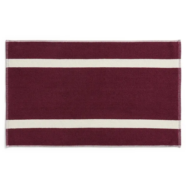 Stripe Badrumsmatta Vinröd