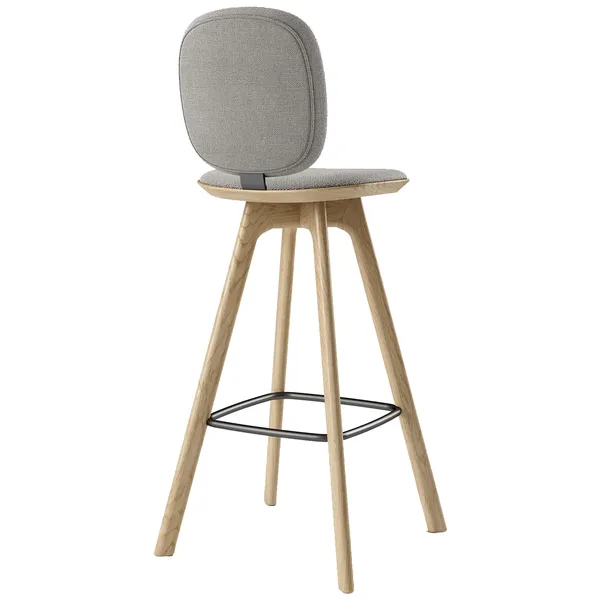 Pauline Comfort Barstol 75 cm Olieret Eg / Hallingdal Grå