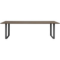 70/70 Bord 108x255 cm Massiv Røget Eg / Sort