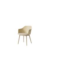 Rely HW77 Ruokatuoli Käsinojilla Pehmustettu Istuinosan Beige Sand/Kirkaslakattu Tammi/Karakorum 003