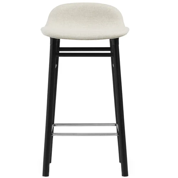 Form Barstol 65 cm Hvit / Svart Eik