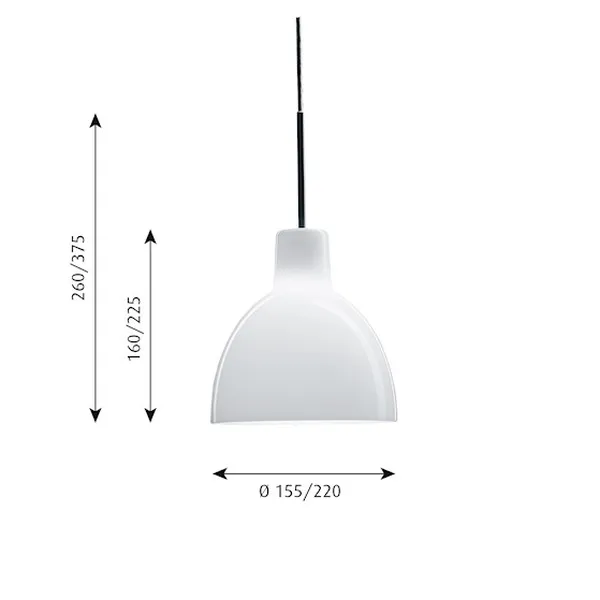 Toldbod pendant Loftslampe Ø155 33W QT V2 Hvid